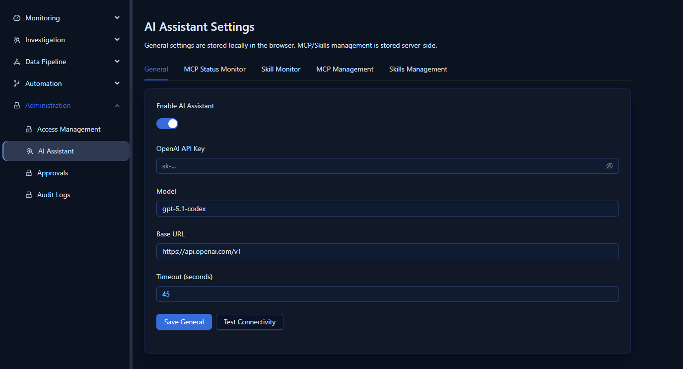 AI Assistant General Settings
