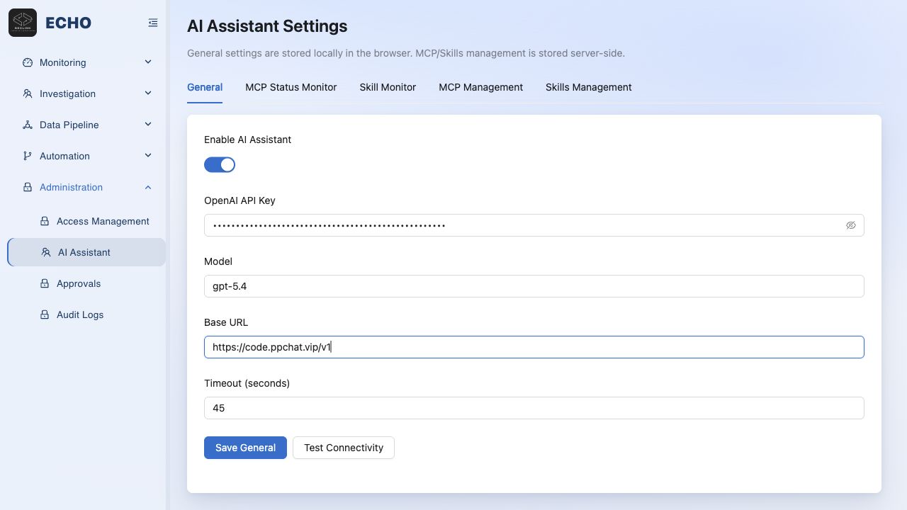 AI Assistant 通用设置